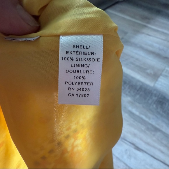 Banana Republic Yellow Floral Silk Halter Top - Picture 6 of 6